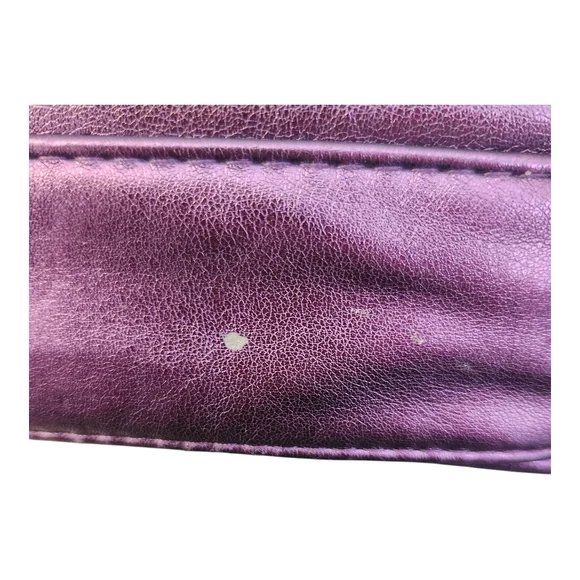 Victoria's Secret Purple Clutch Wristlet Evening Bag Make Up Bag w/Gold Bow - Picture 6 of 6